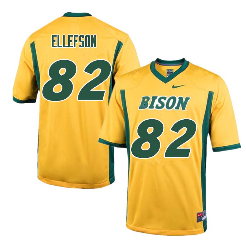 Men #82 Ben Ellefson North Dakota State Bison College Football Jerseys Sale-Yellow